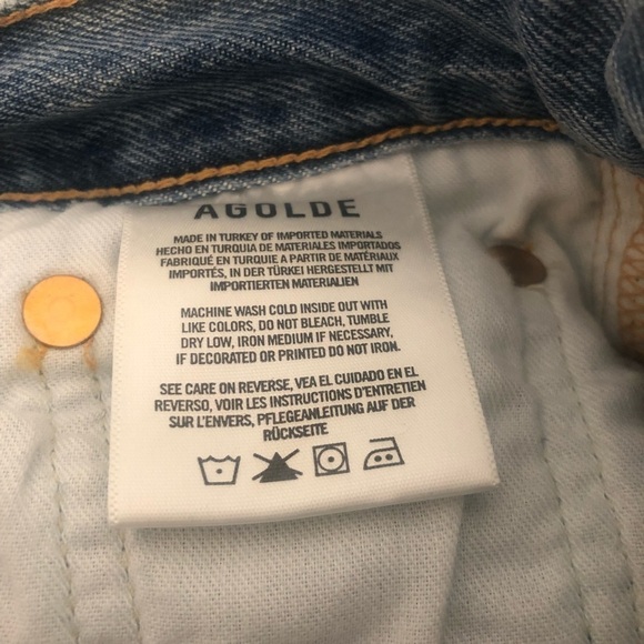 AGOLDE Riley High Rise Straight Leg Crop Jeans Endeavor Size 24 - Picture 9 of 9